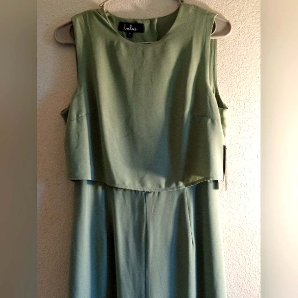 Lulu's Light Green Jumpsuit